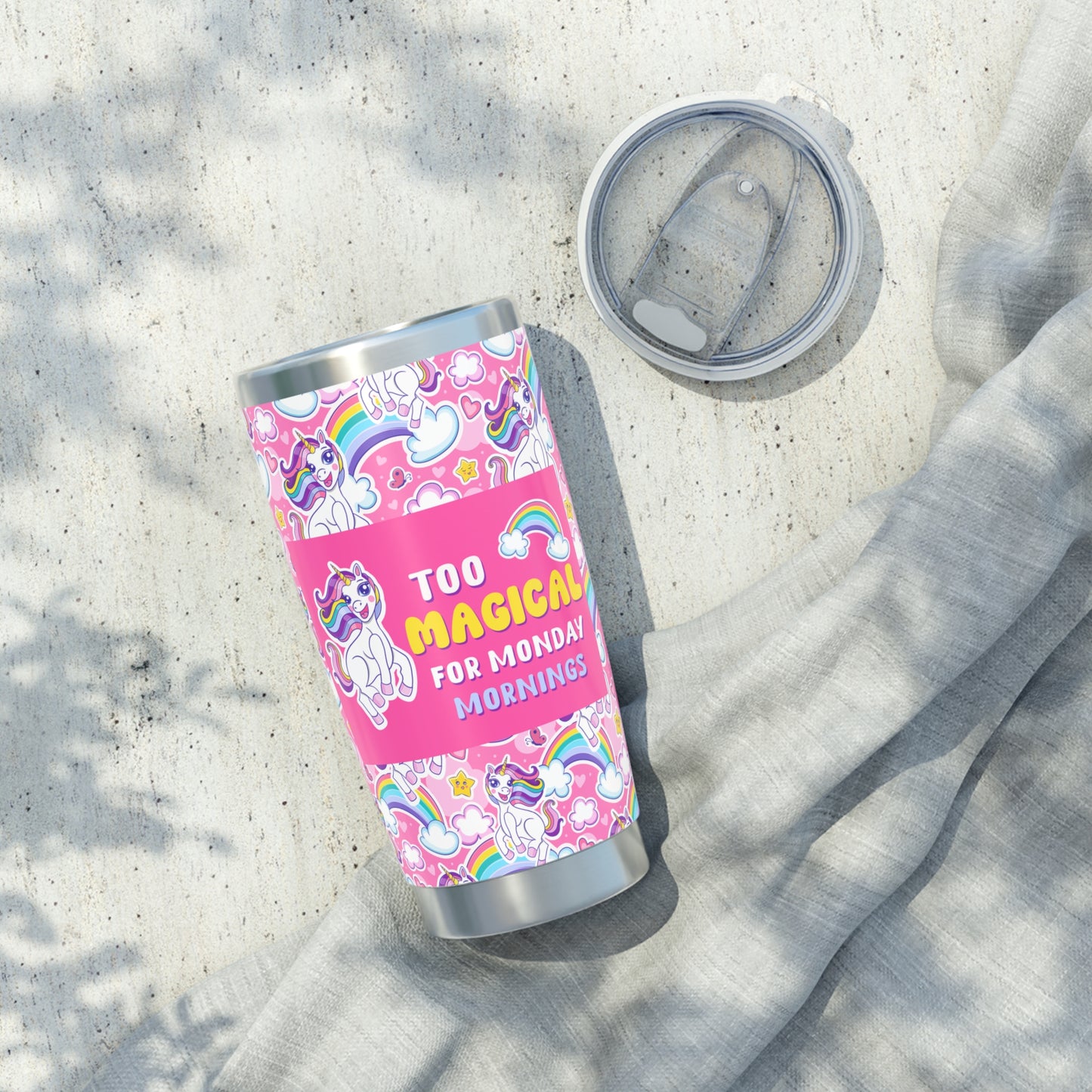 🦄 Too Magical for Monday Mornings – 20oz Unicorn Tumbler for Girls
