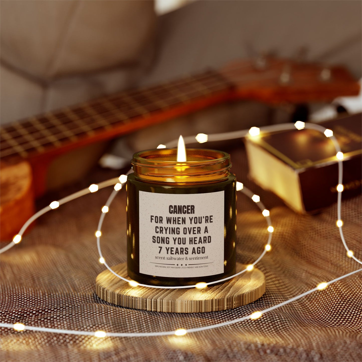 Funny Cancer Zodiac Scented Candle for Relaxation and Joy