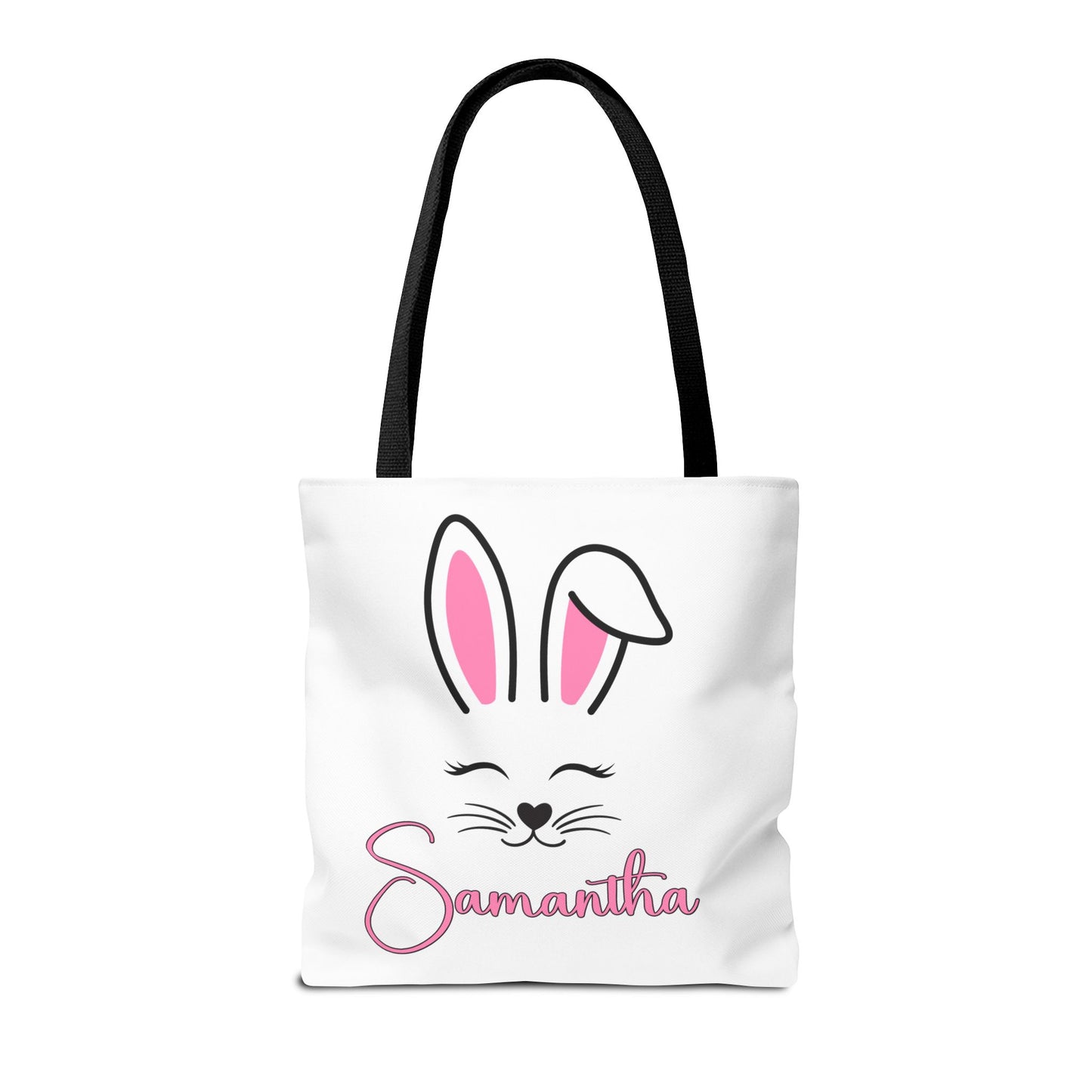 Personalized Easter Bunny Tote Bag – Custom Name Bag for Kids