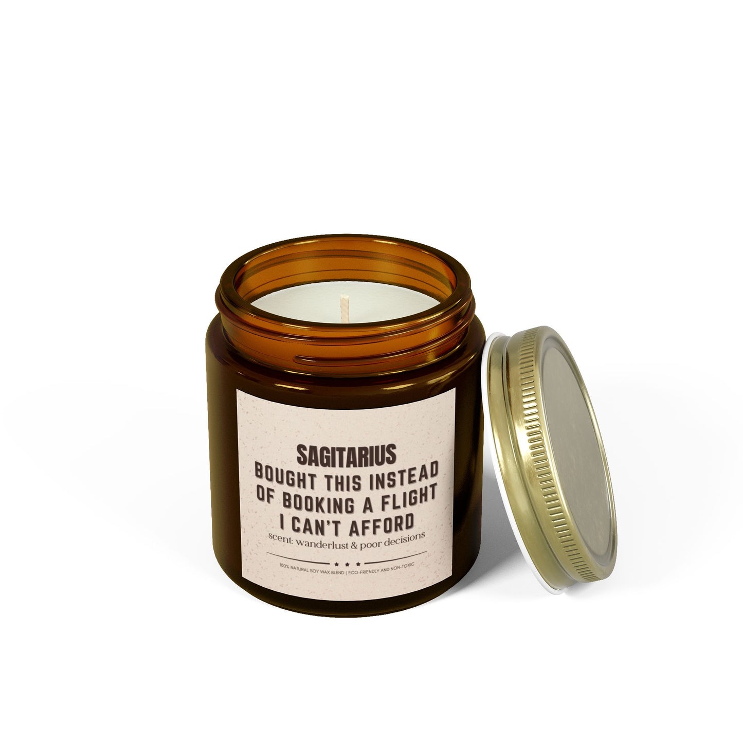 Funny Sagittarius Zodiac Scented Candle for Astrological Vibes