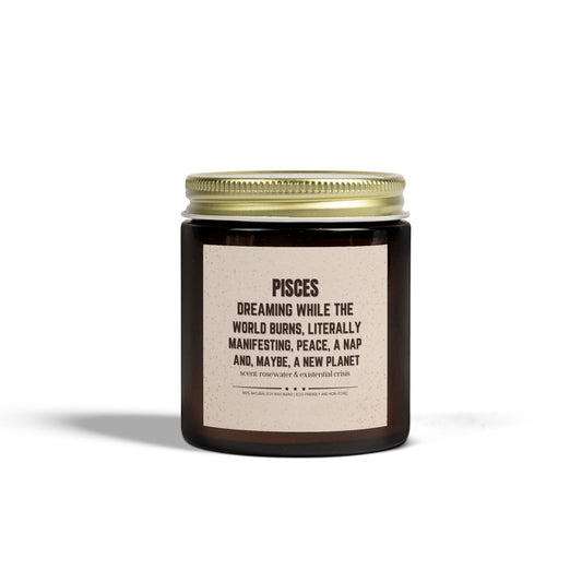 Funny Pisces Zodiac Scented Candle for Joyful Aromas
