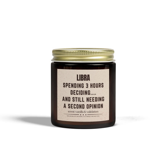 Funny Libra Zodiac Candle: Eco-Friendly Aromatic Delight