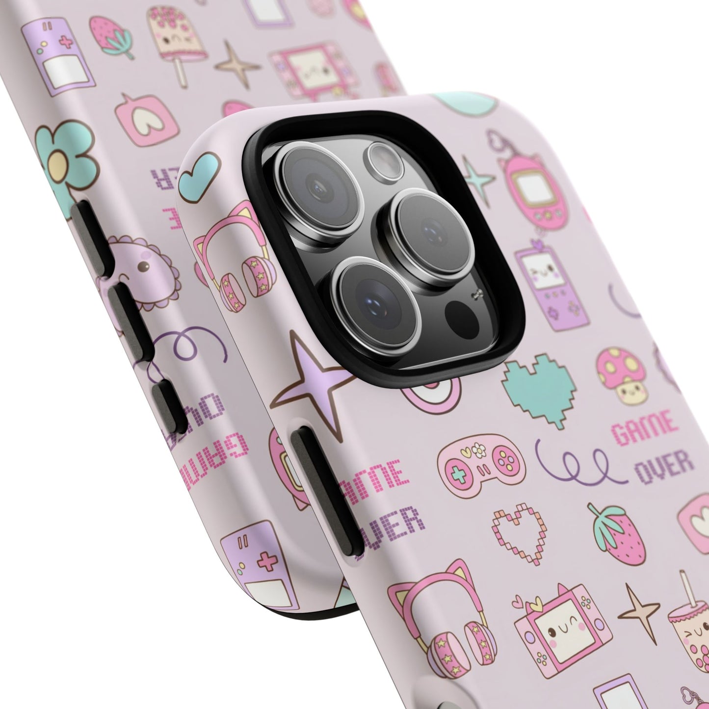 Kawaii Gamer Girl iPhone 16 Case – Cute Pastel Gaming-Themed Phone Cover for Girls