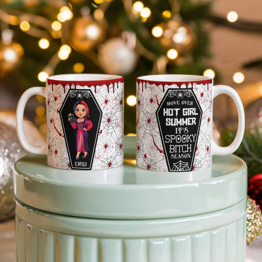Personalized “Spooky Bitch Season” Halloween Mug – Custom Name
