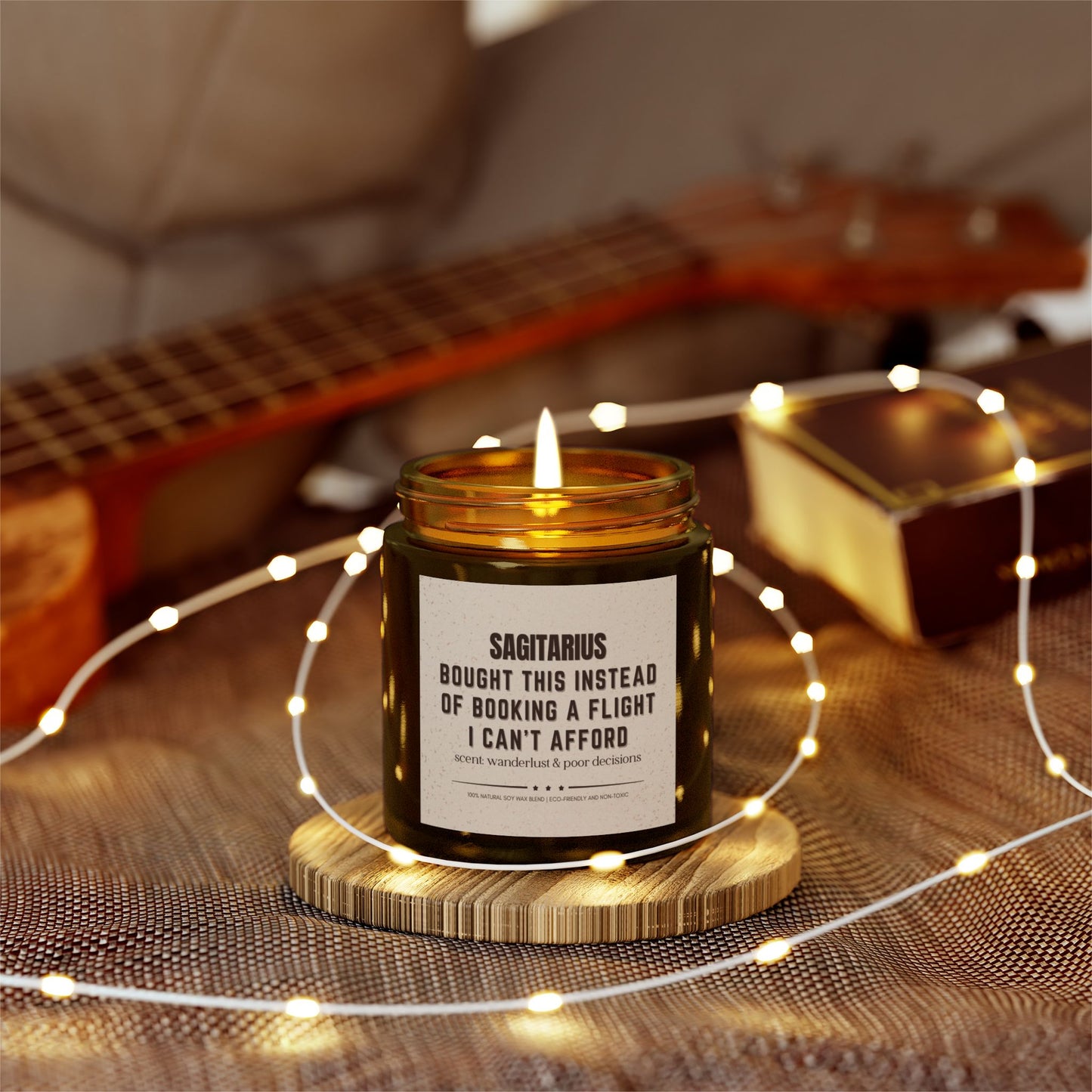 Funny Sagittarius Zodiac Scented Candle for Astrological Vibes