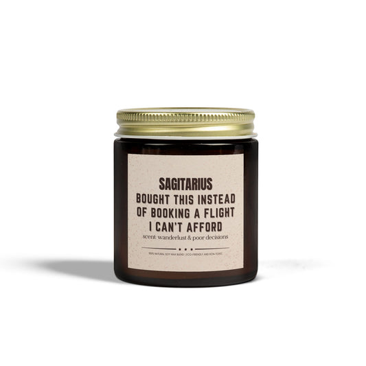 Funny Sagittarius Zodiac Scented Candle for Astrological Vibes