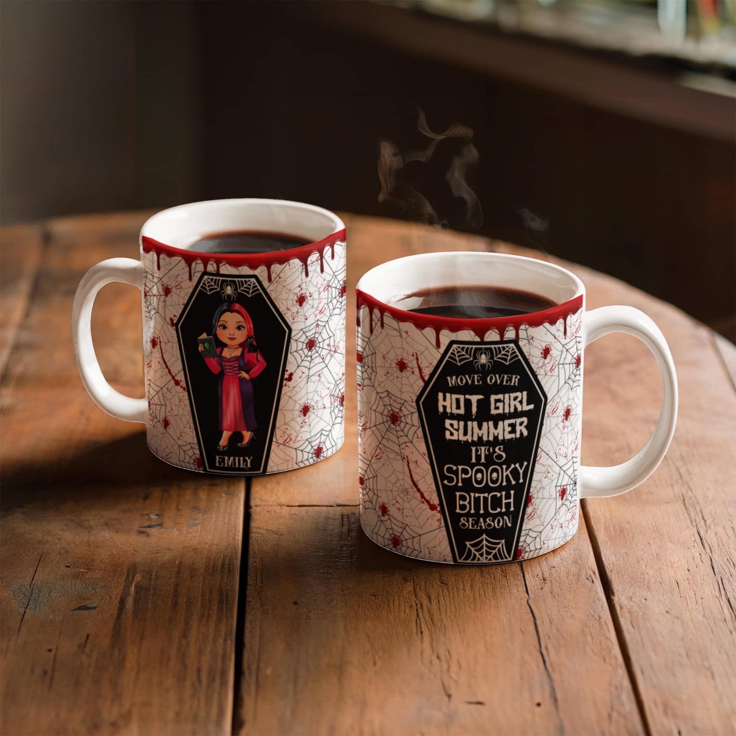 Personalized “Spooky Bitch Season” Halloween Mug – Custom Name
