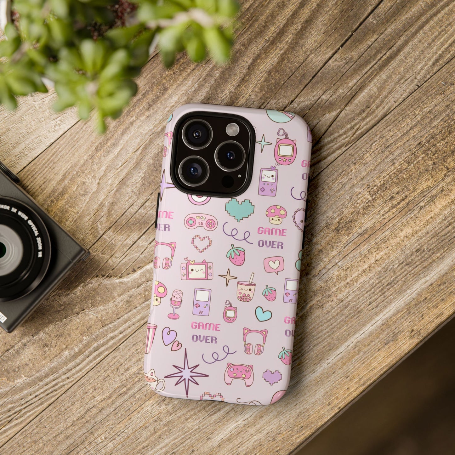 Kawaii Gamer Girl iPhone 16 Case – Cute Pastel Gaming-Themed Phone Cover for Girls