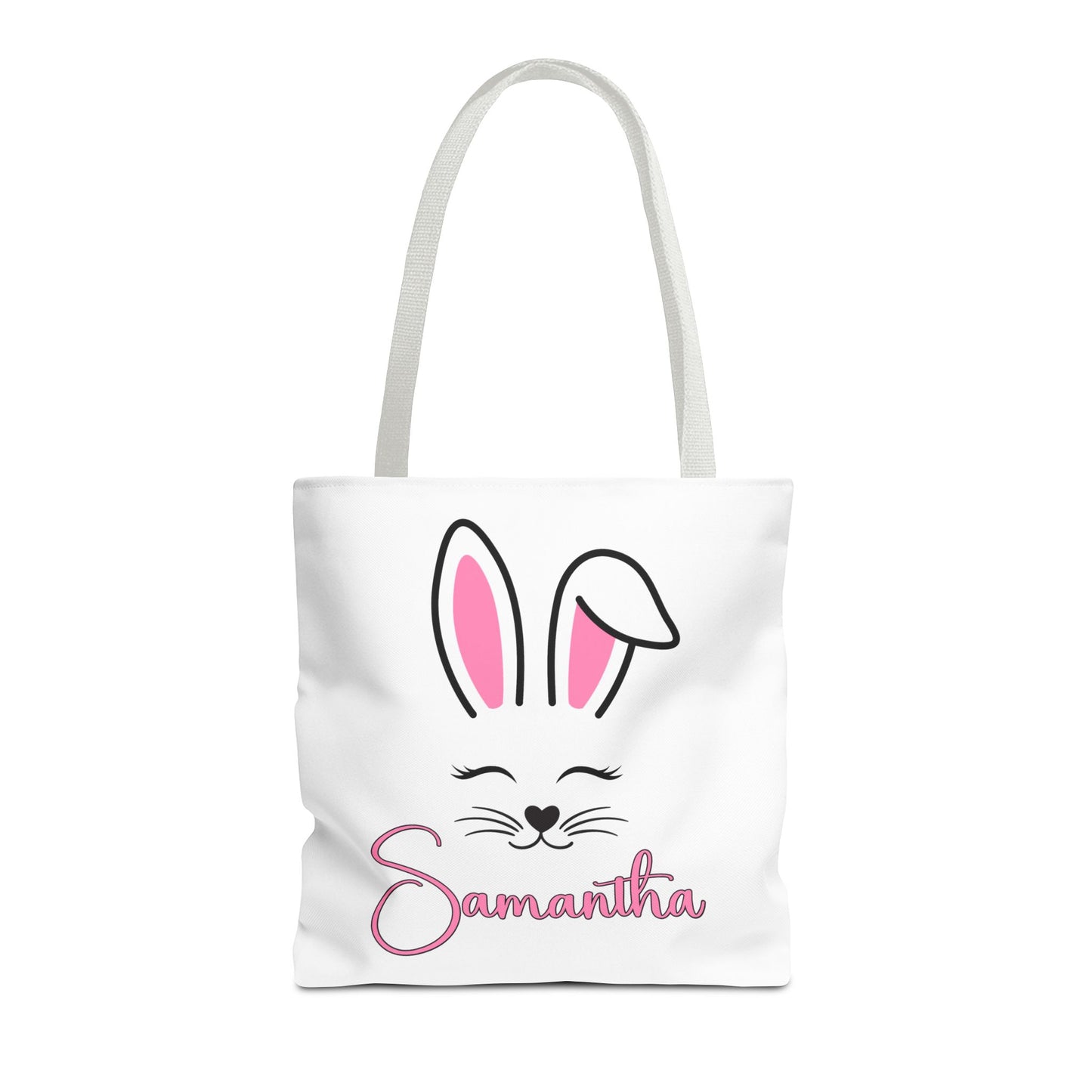 Personalized Easter Bunny Tote Bag – Custom Name Bag for Kids
