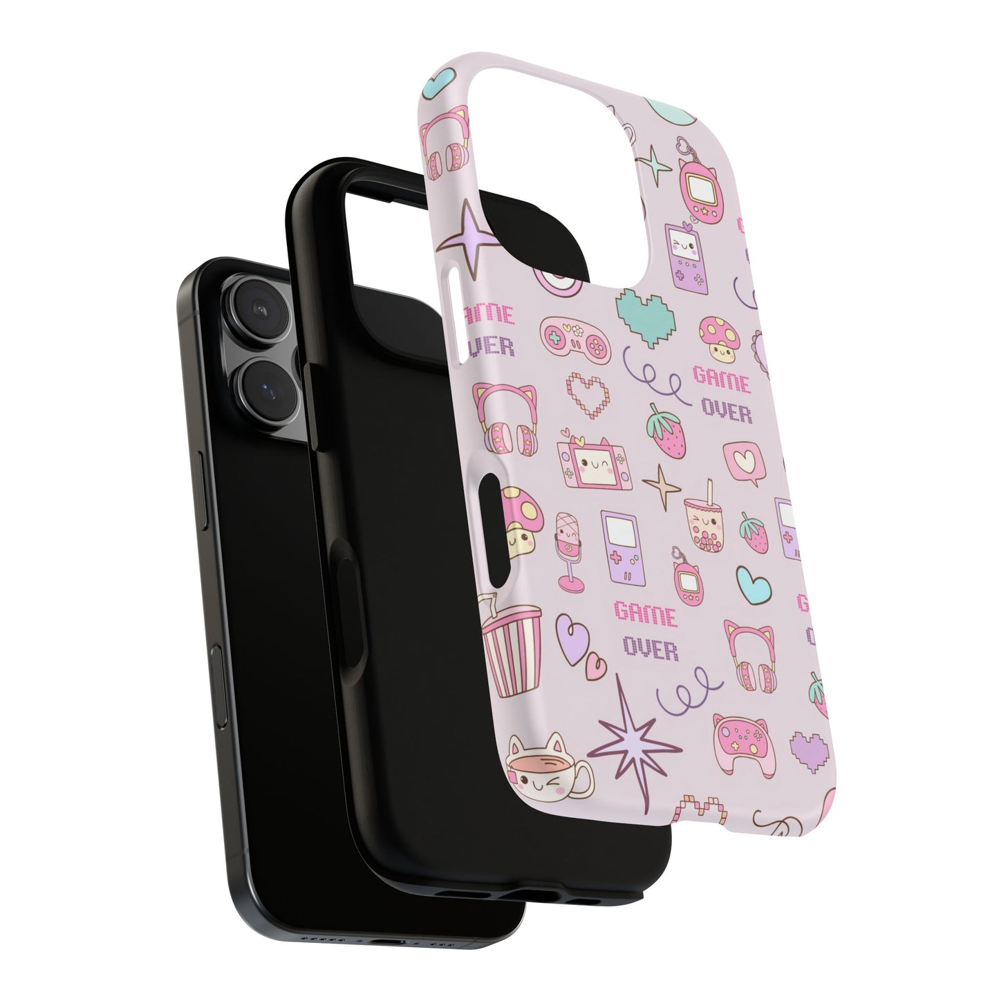 Kawaii Gamer Girl iPhone 16 Case – Cute Pastel Gaming-Themed Phone Cover for Girls