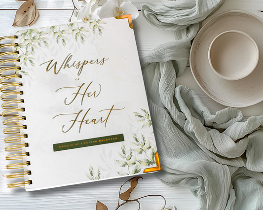 Grief Journal for Daughters – Whispers of Her Heart Memory Book offers a heartfelt space for memories and emotions.