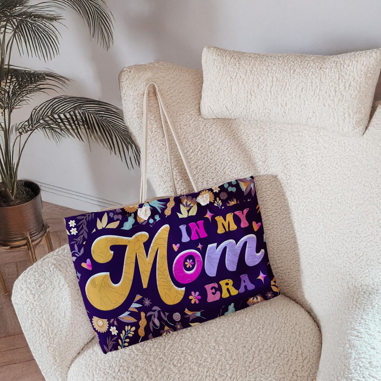 To My Mom "In My Mom Era” Floral Weekender Tote Bag