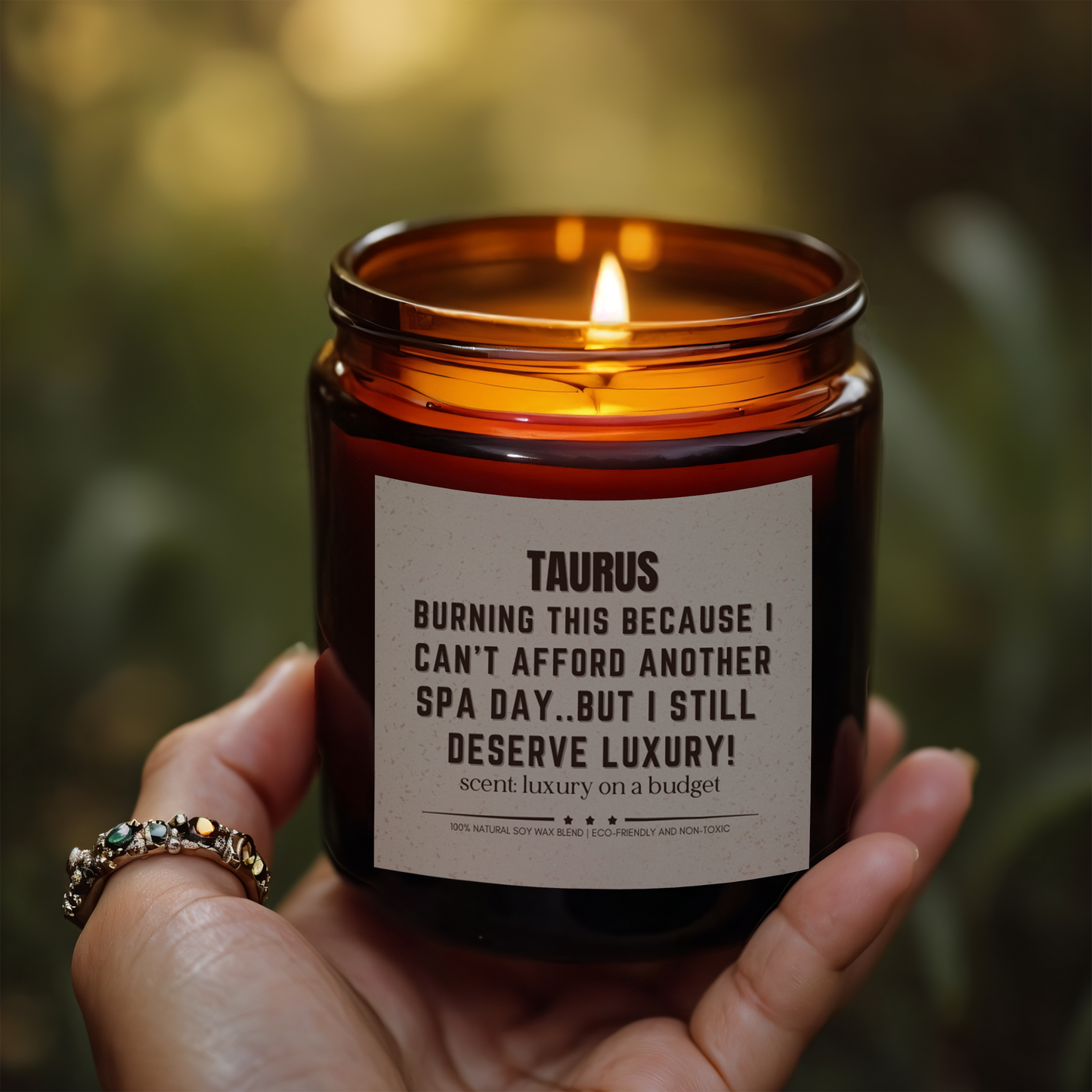 Funny Taurus Zodiac Scented Candle for Fun and Relaxation