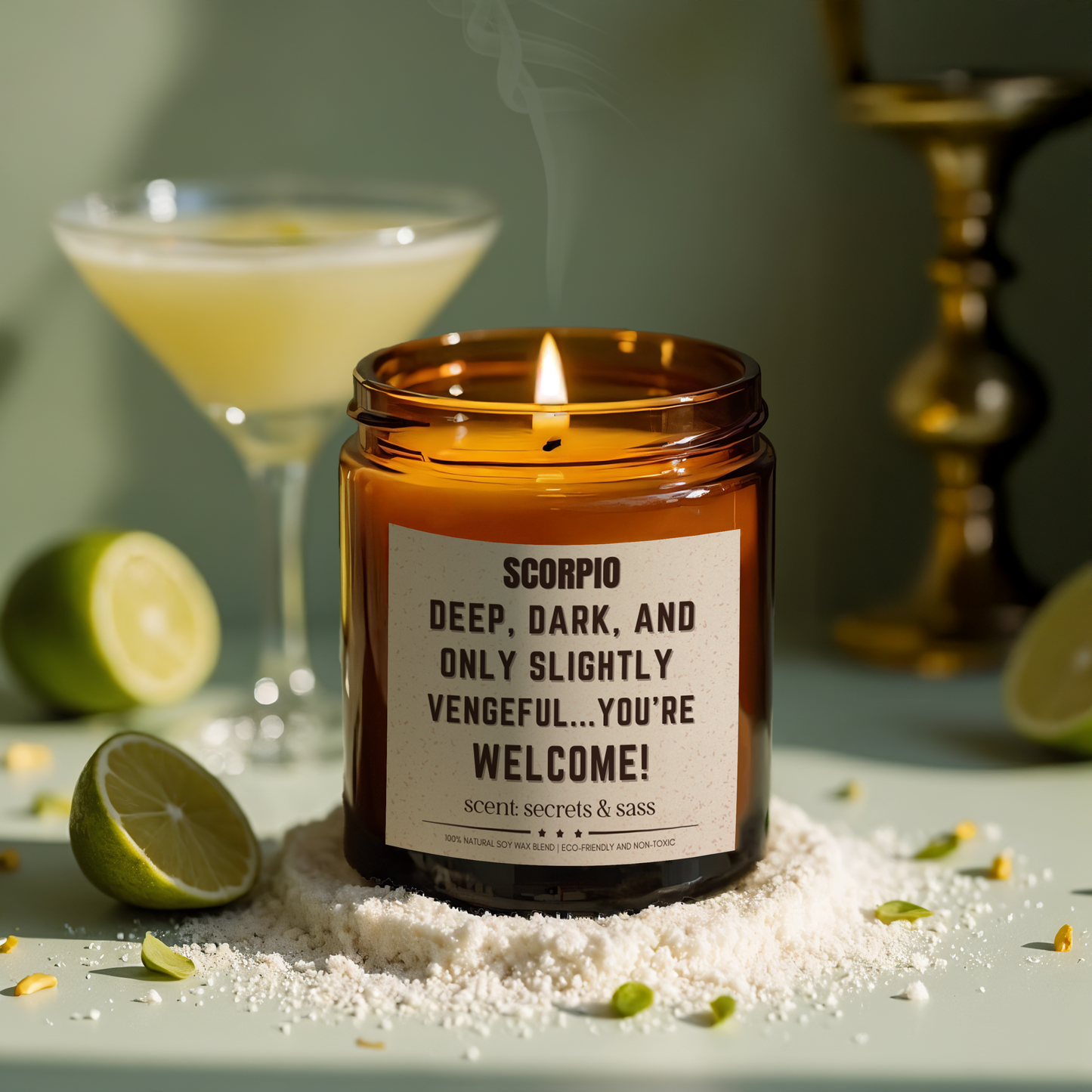 Funny Scorpio Zodiac Scented Candle for Cozy Vibes