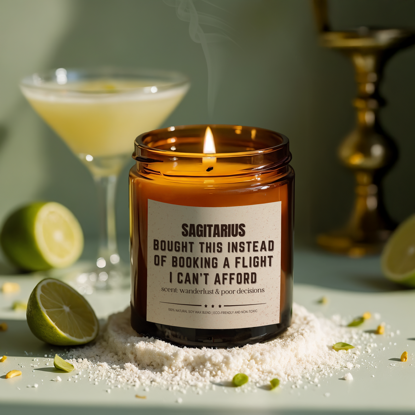 Funny Sagittarius Zodiac Scented Candle for Astrological Vibes