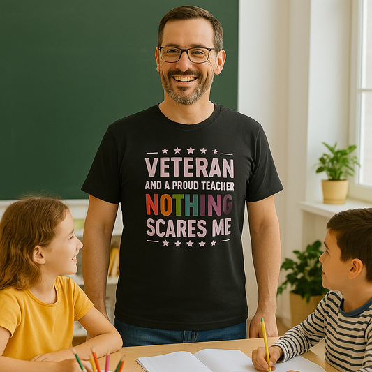 Veteran and Proud Teacher Shirt, Patriotic Educator Tee, Unique Veteran Gift