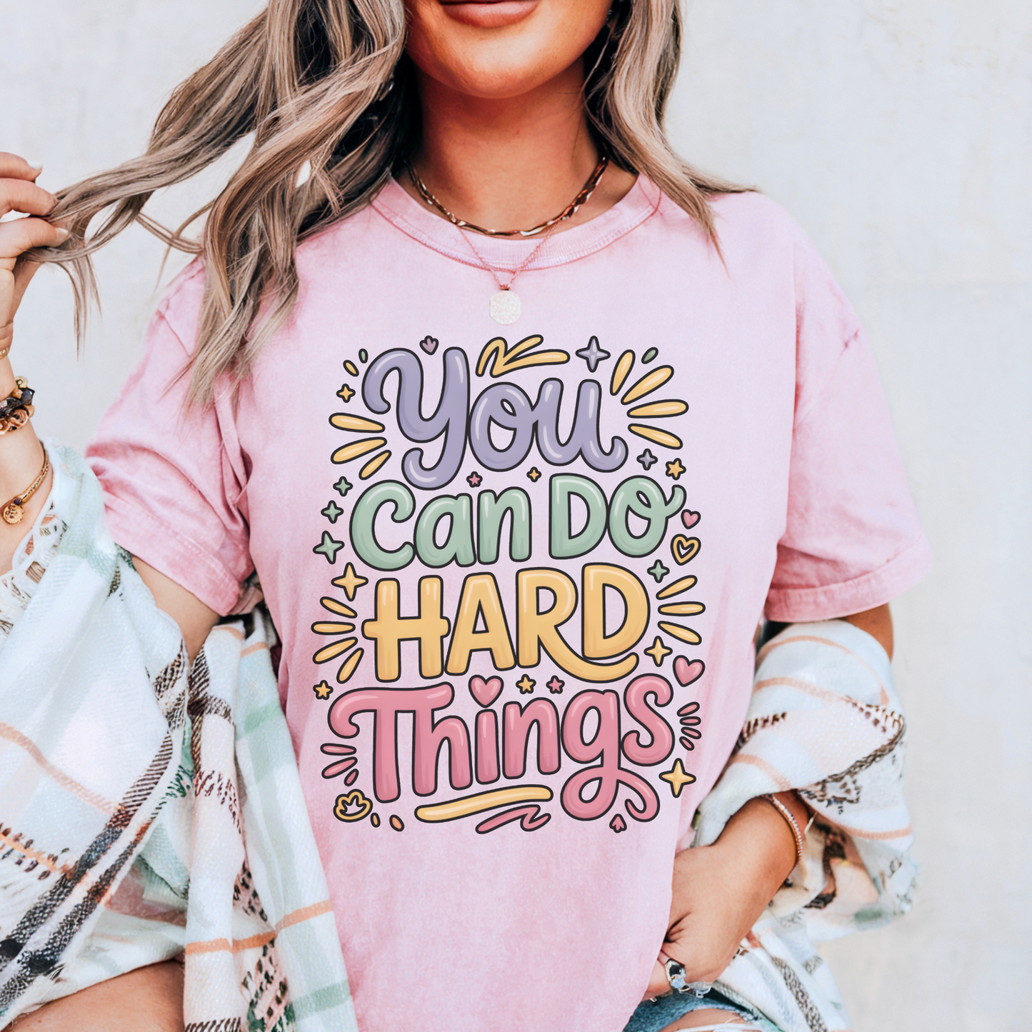 You Can Do Hard Things Shirt – Teacher Counselor Positivity Tee