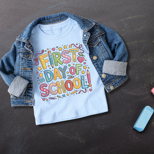 First Day of School T-Shirt for Kids – Cute & Colorful Back to School Tee