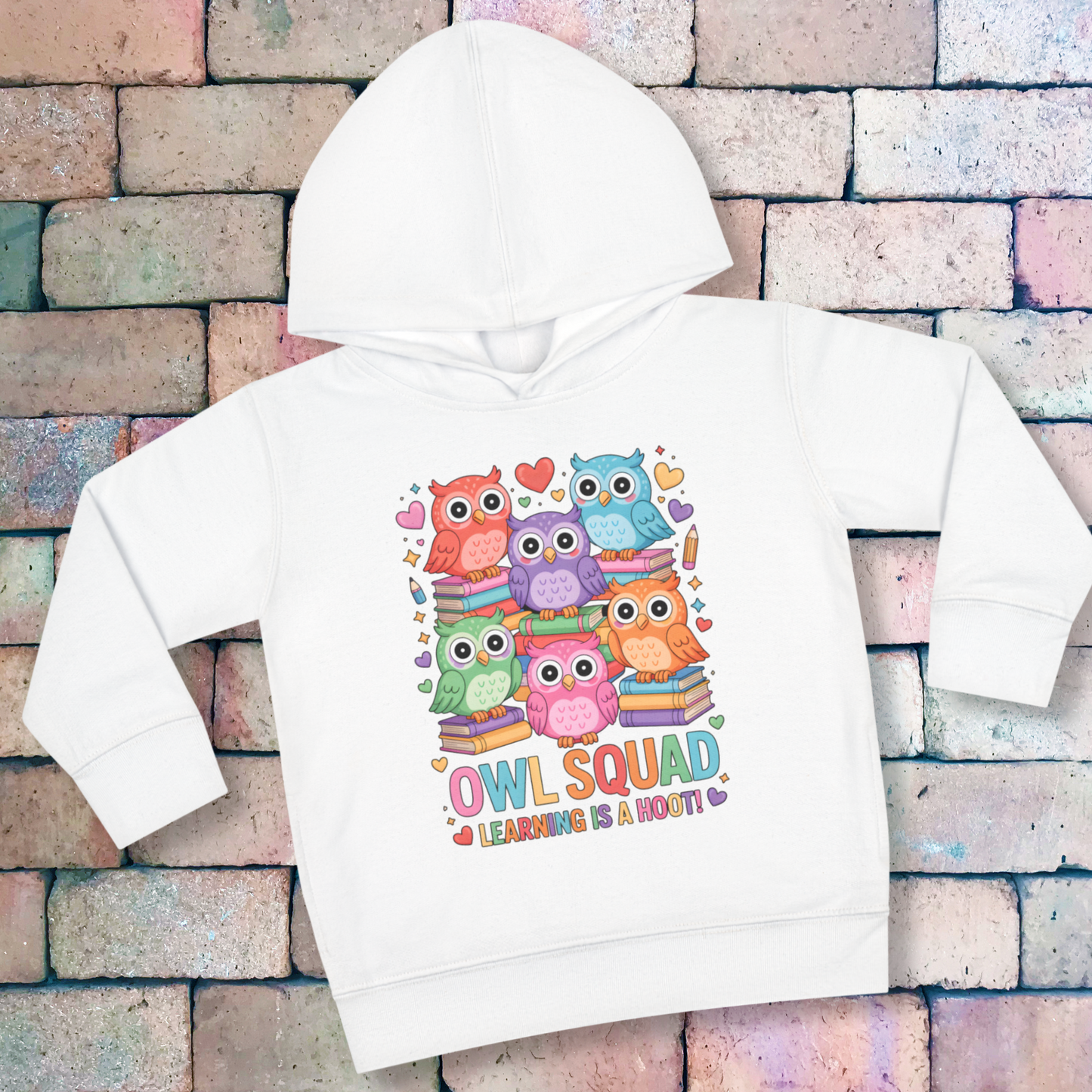 Owl Squad Kids Hoodie – Learning Is a Hoot Preschool Sweatshirt