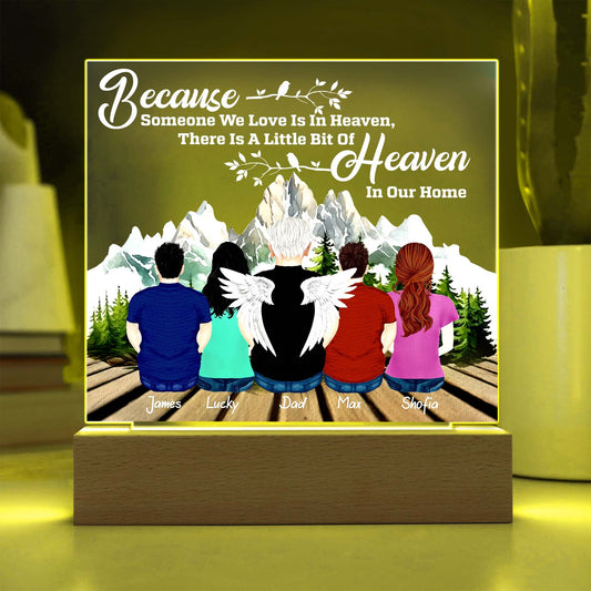 Personalized Memorial Acrylic Plaque – In Memory of Dad or Grandad In Heaven !