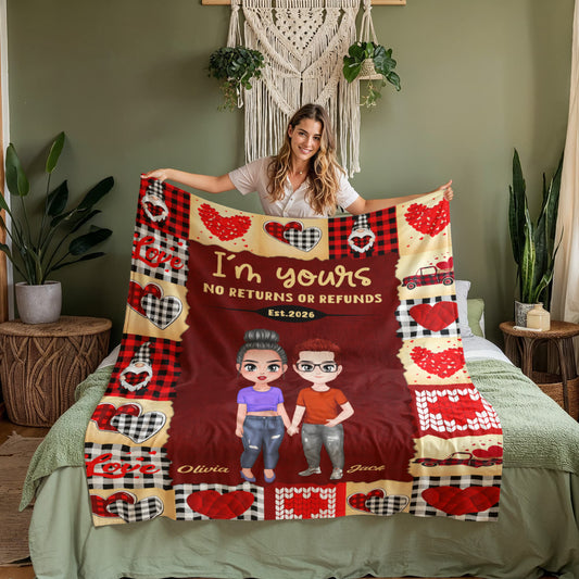 Custom love blanket for couples