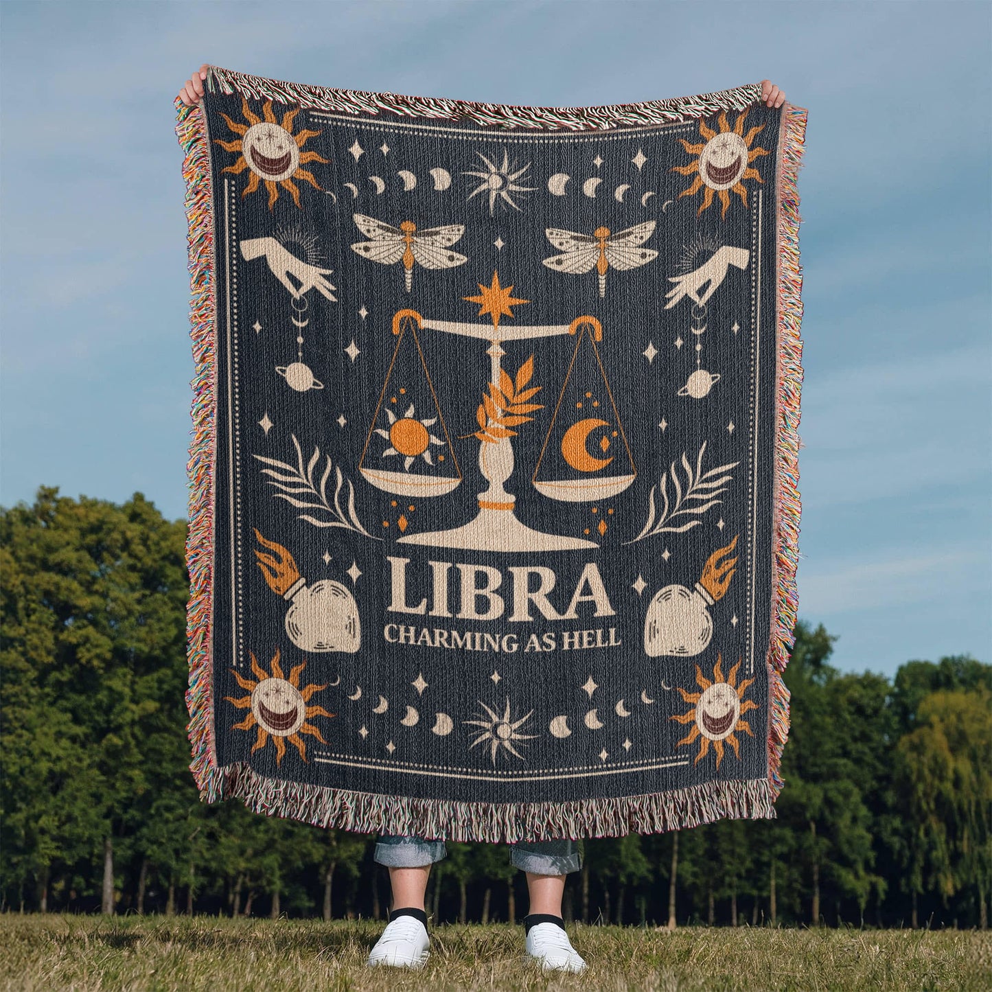Zodiac Woven Blanket – Personalized Astrology Throw for Signs
