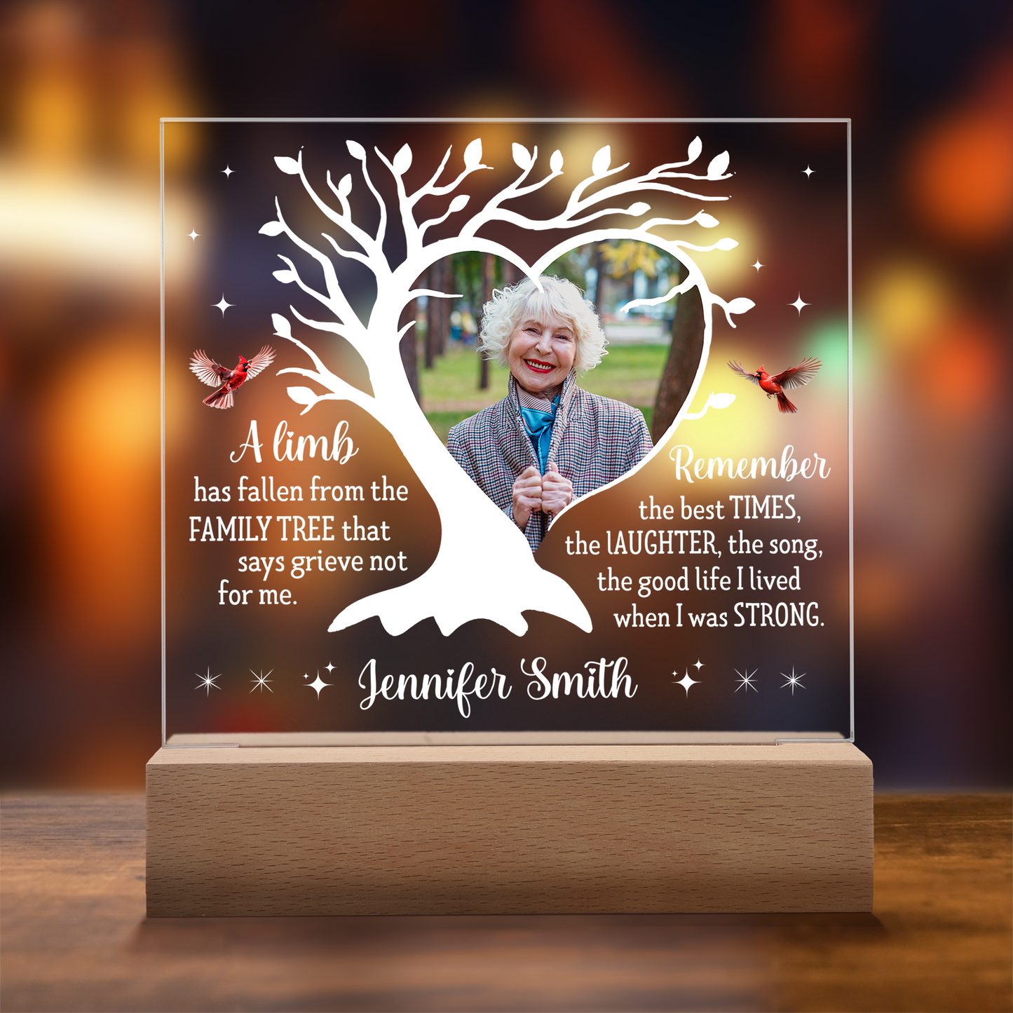 Personalized Memorial Acrylic Plaque with Photo & Name
