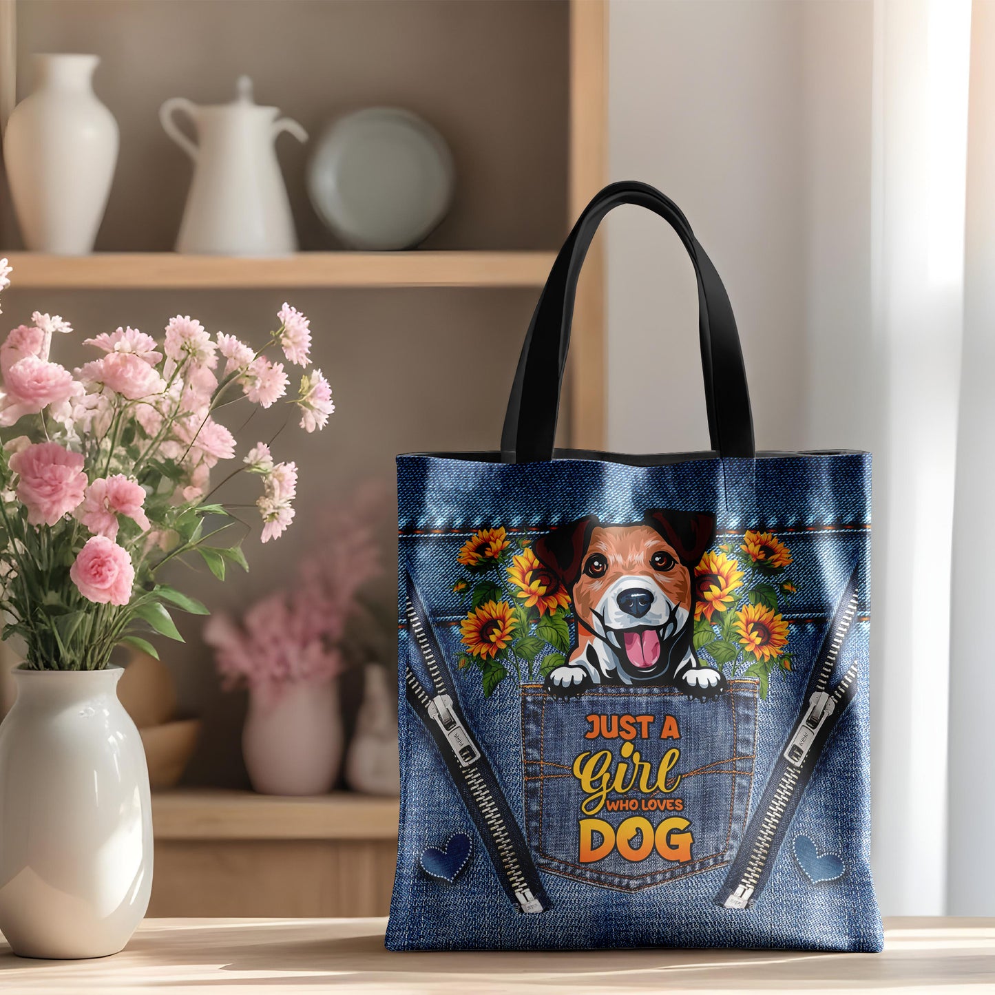 Custom “Just a Girl Who Loves Dogs or Cats” Tote Bag