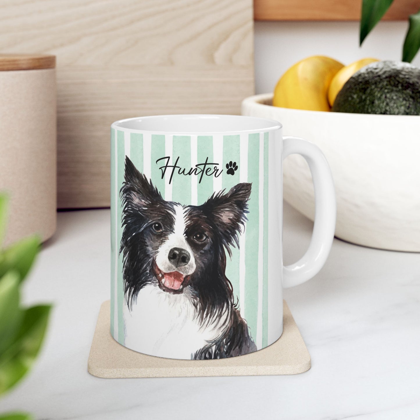 Personalized Dog Mug with Name – Custom Pet Portrait Mug, Dog Lover Gift, Cute Dog Coffee Mug, Pet Owner Gift Idea