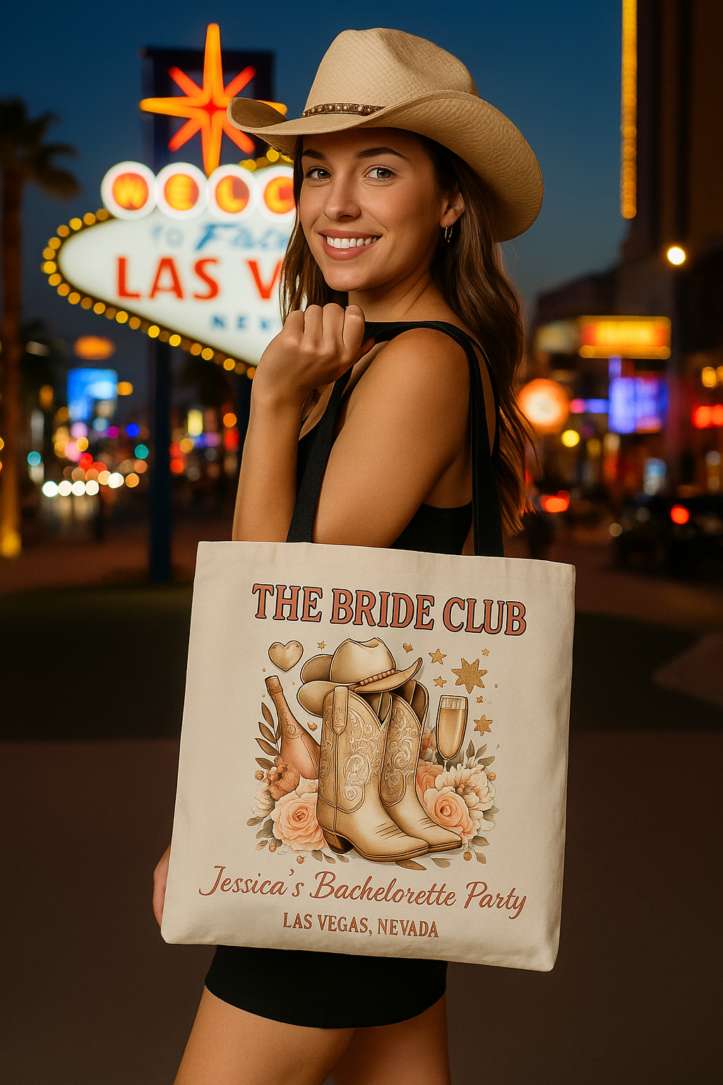 Custom Bride Club Bachelorette Tote – Personalized Name & Location
