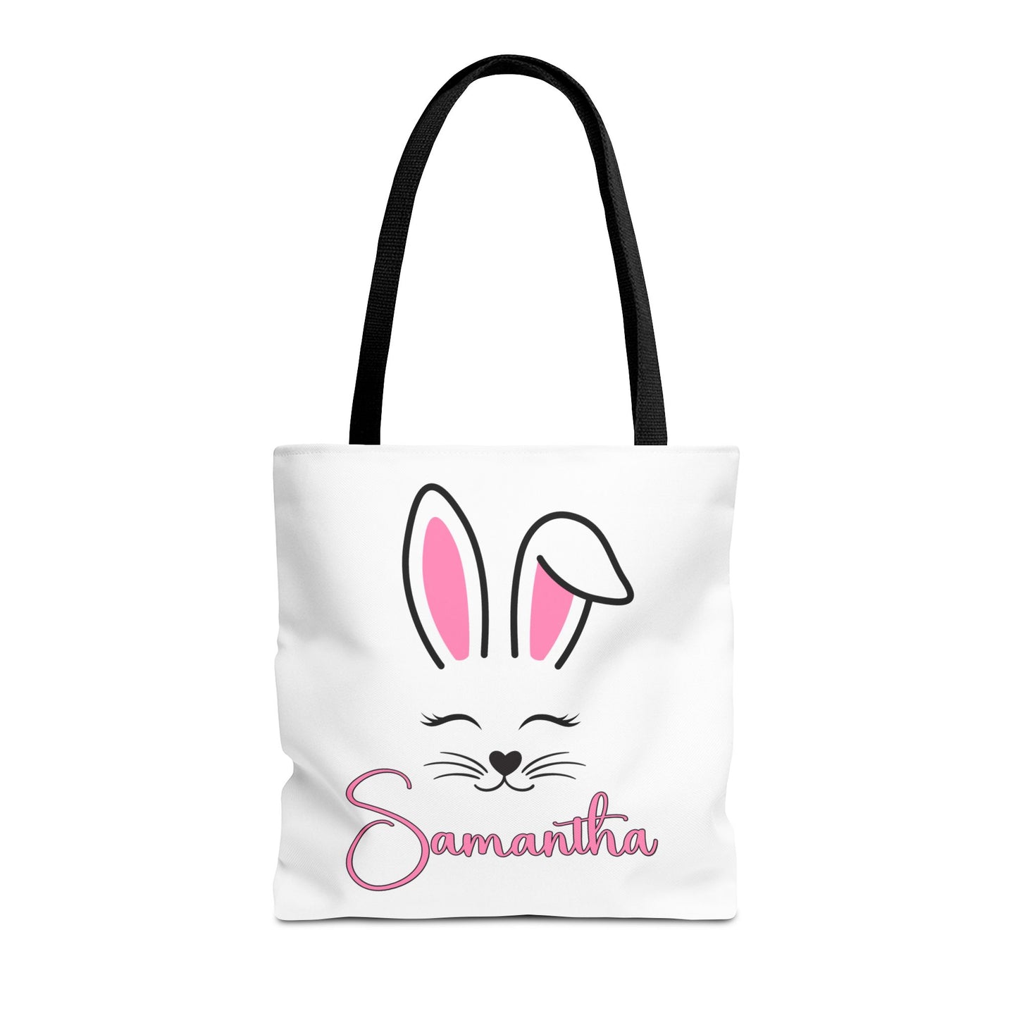 Personalized Easter Bunny Tote Bag – Custom Name Bag for Kids