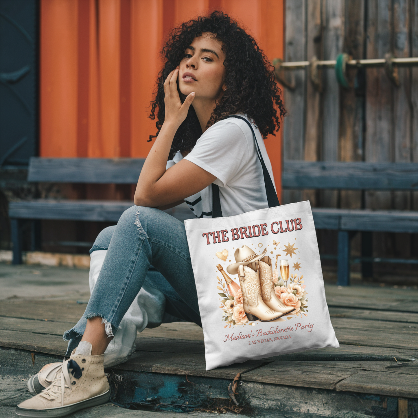 Custom Bride Club Bachelorette Tote – Personalized Name & Location