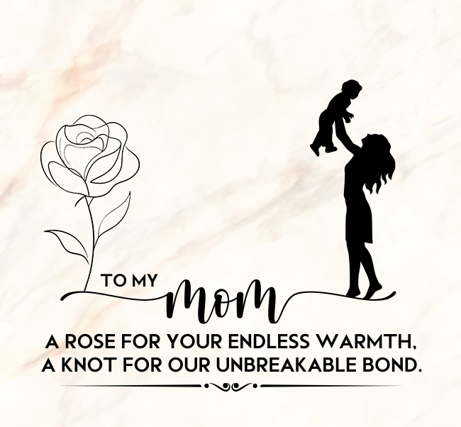 Love Knot Necklace with Rotating Rose Gift Box – Gift for Mom