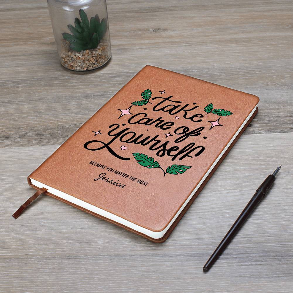Personalized Leather Journal for Self-Care and Healing
