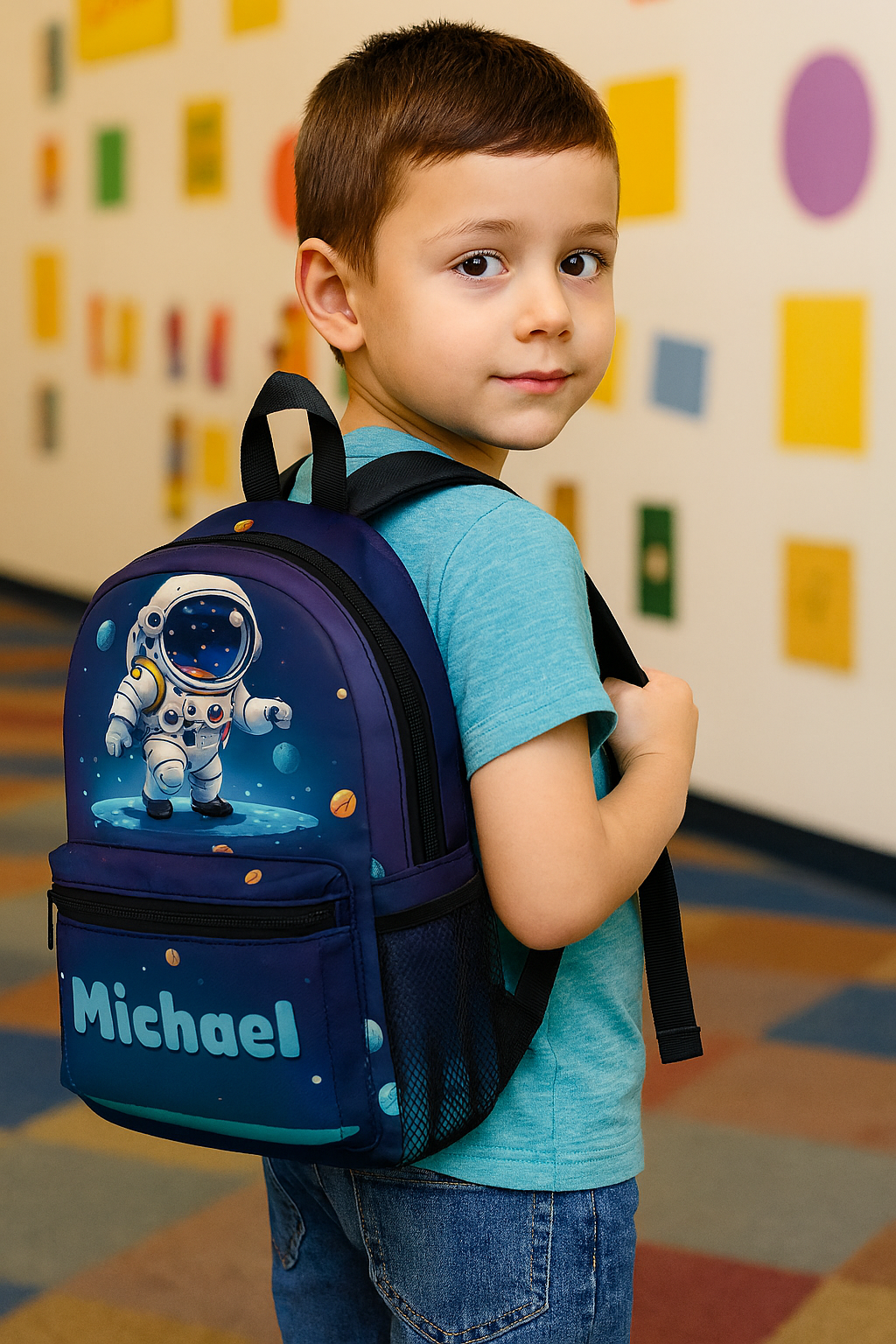 Personalized Name with Ballerina, Dinosaur, Firetruck, Mermaid, Sports, Space Backpack !