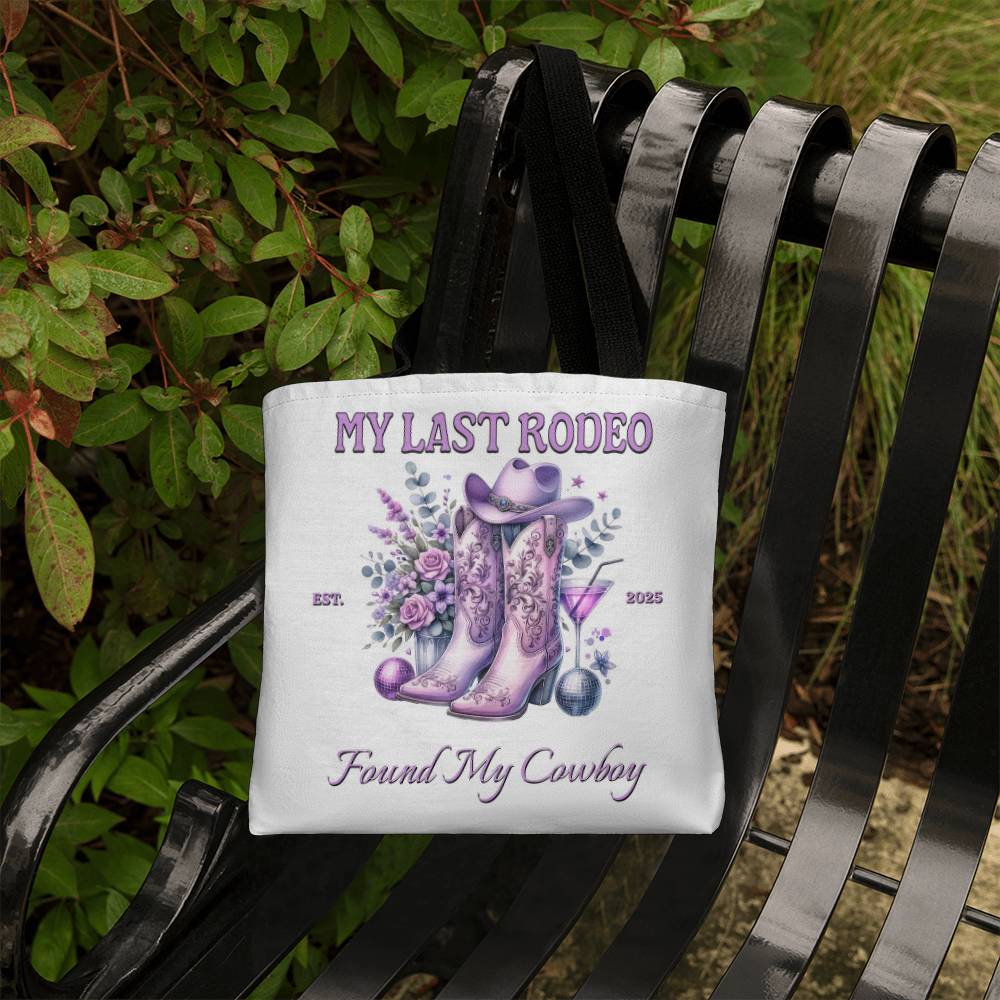 My Last Rodeo Tote Bag with Personalized Name And date !