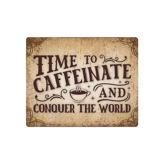 Time to Caffeinate Metal Sign – Vintage Coffee Wall Art