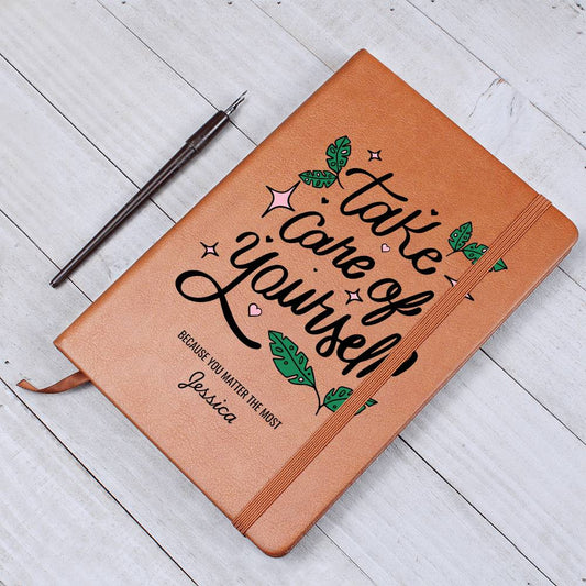 Personalized Leather Journal for Self-Care and Healing