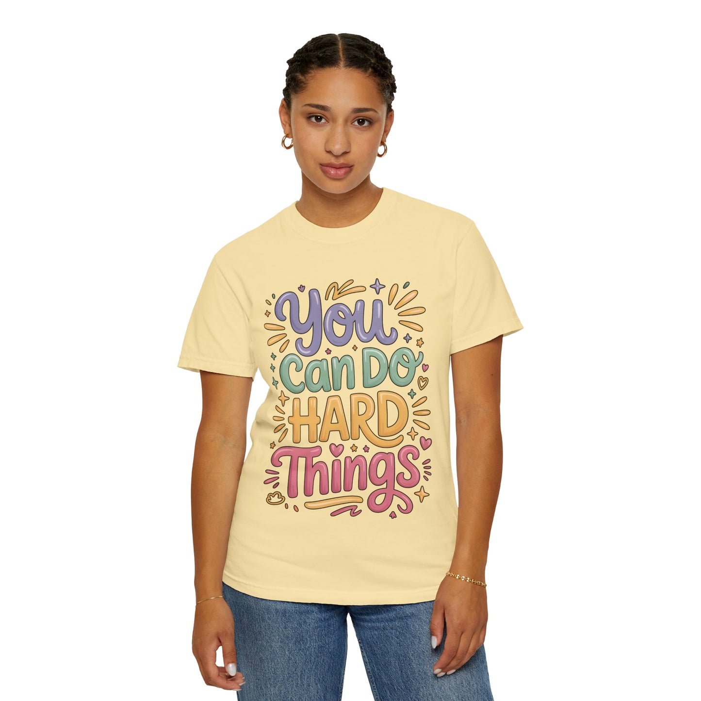 You Can Do Hard Things Shirt – Teacher Counselor Positivity Tee