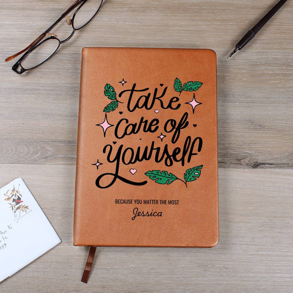 Personalized Leather Journal for Self-Care and Healing