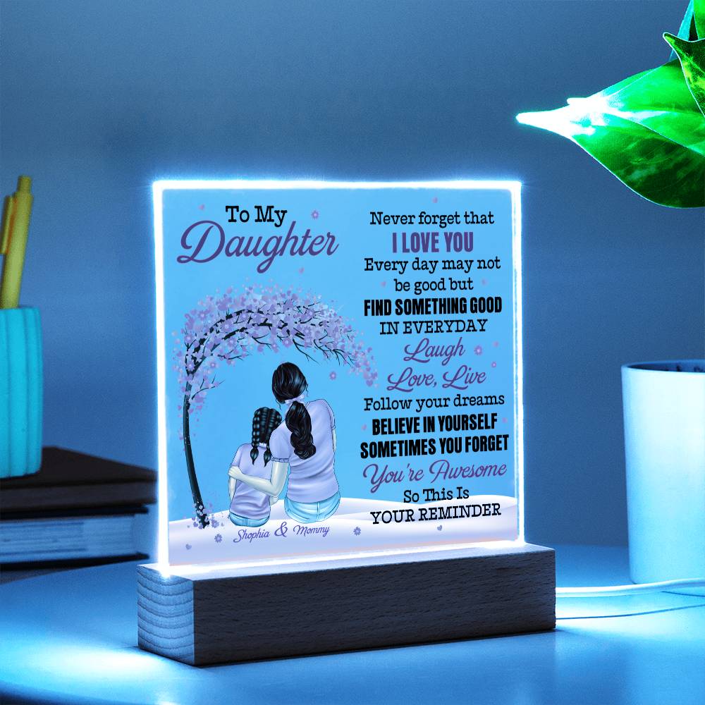 Personalized Mommy & Daughter Acrylic Plaque – Custom Names