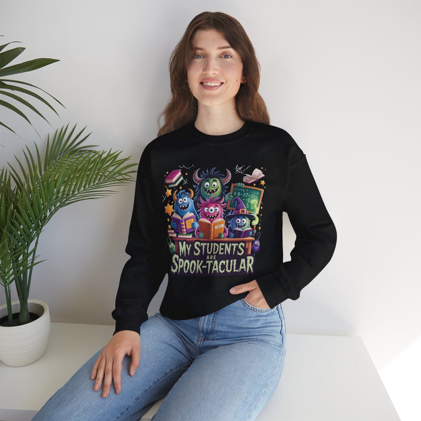 My Students Are Spooktacular Monster Sweatshirt – Halloween Teacher Crewneck