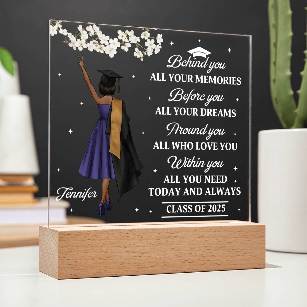 π Custom Graduation Acrylic Plaque β Personalized Graduate Gift for Class of 2025