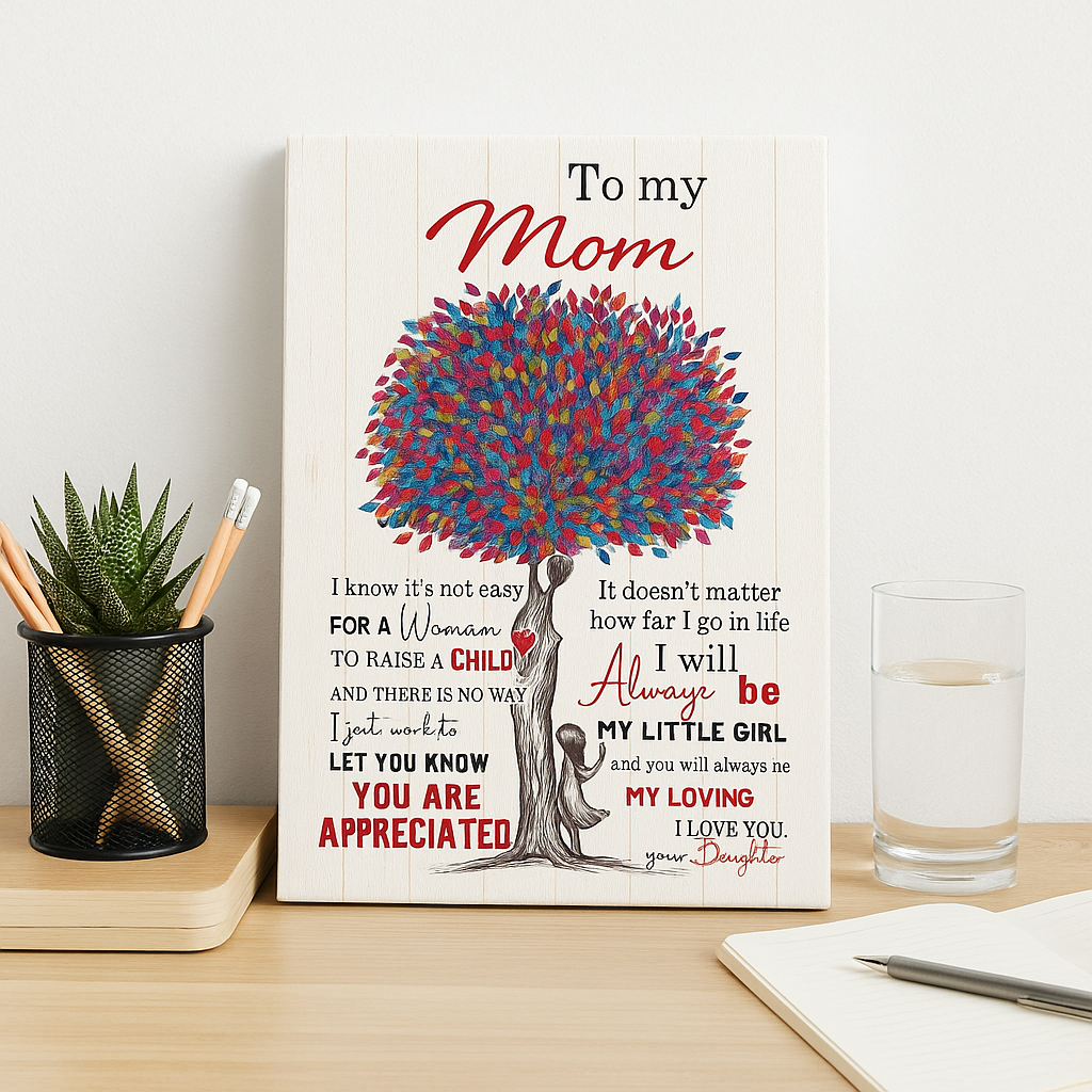 Wall Art -Celebrate Mom with this Colorful Tree of Love Canvas Print