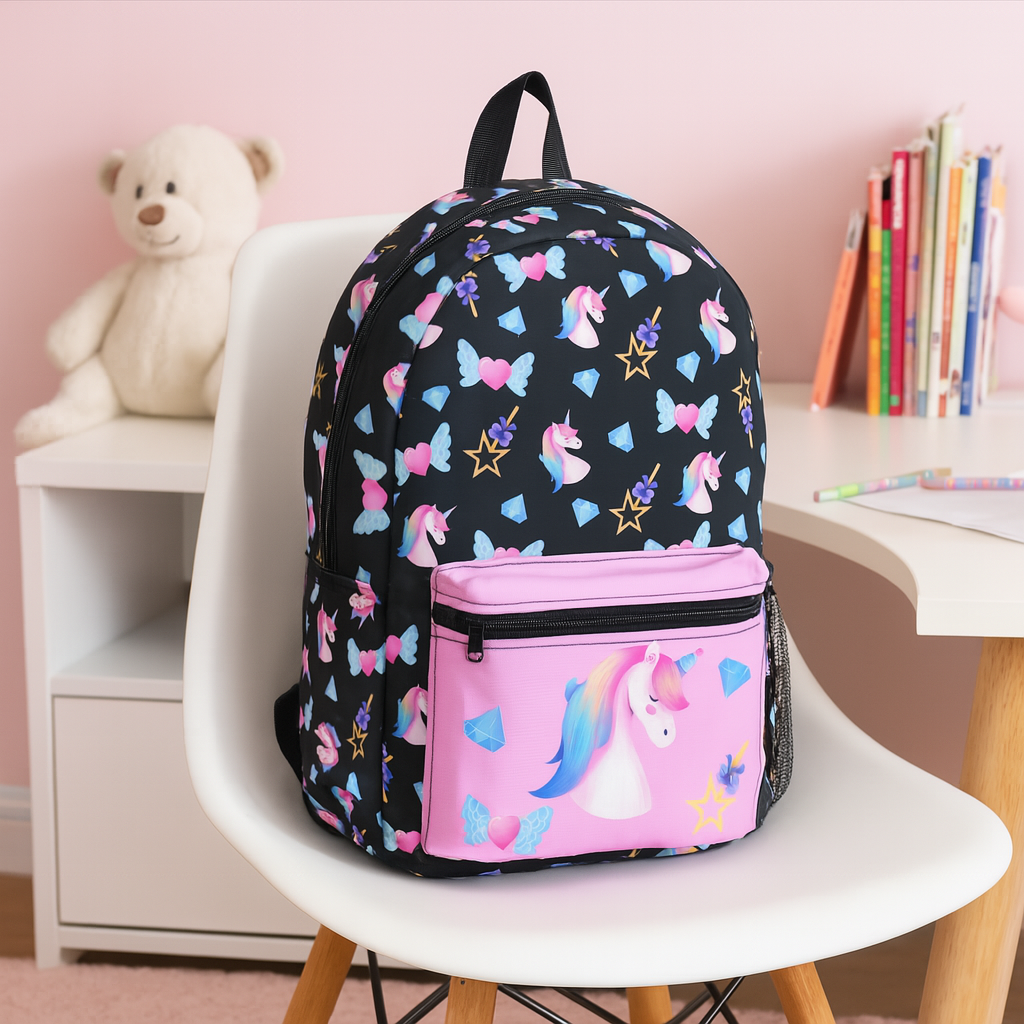 Magical Unicorn Backpack for Girls – Cute & Colorful School Bag with Rainbow Design