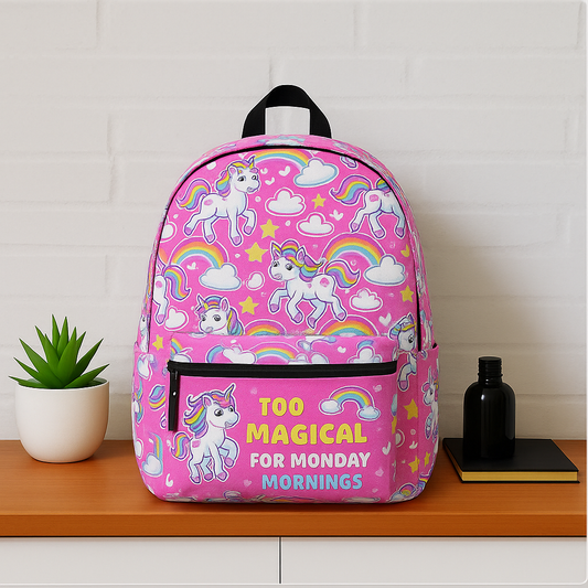Too Magical for Mondays – Girls’ Unicorn & Rainbow Backpack