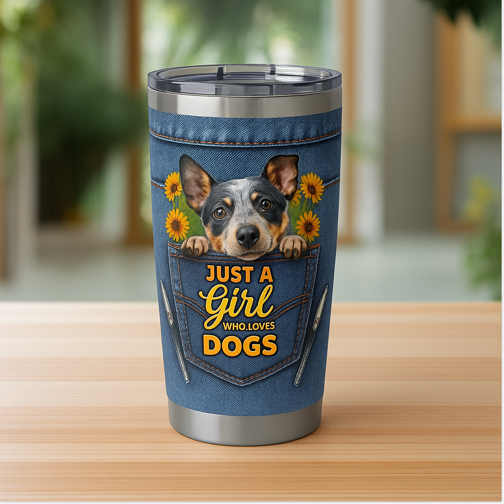 Custom Pet Lover Tumbler – Just a Girl Who Loves Dogs or Cats | 20oz Personalized Travel Mug
