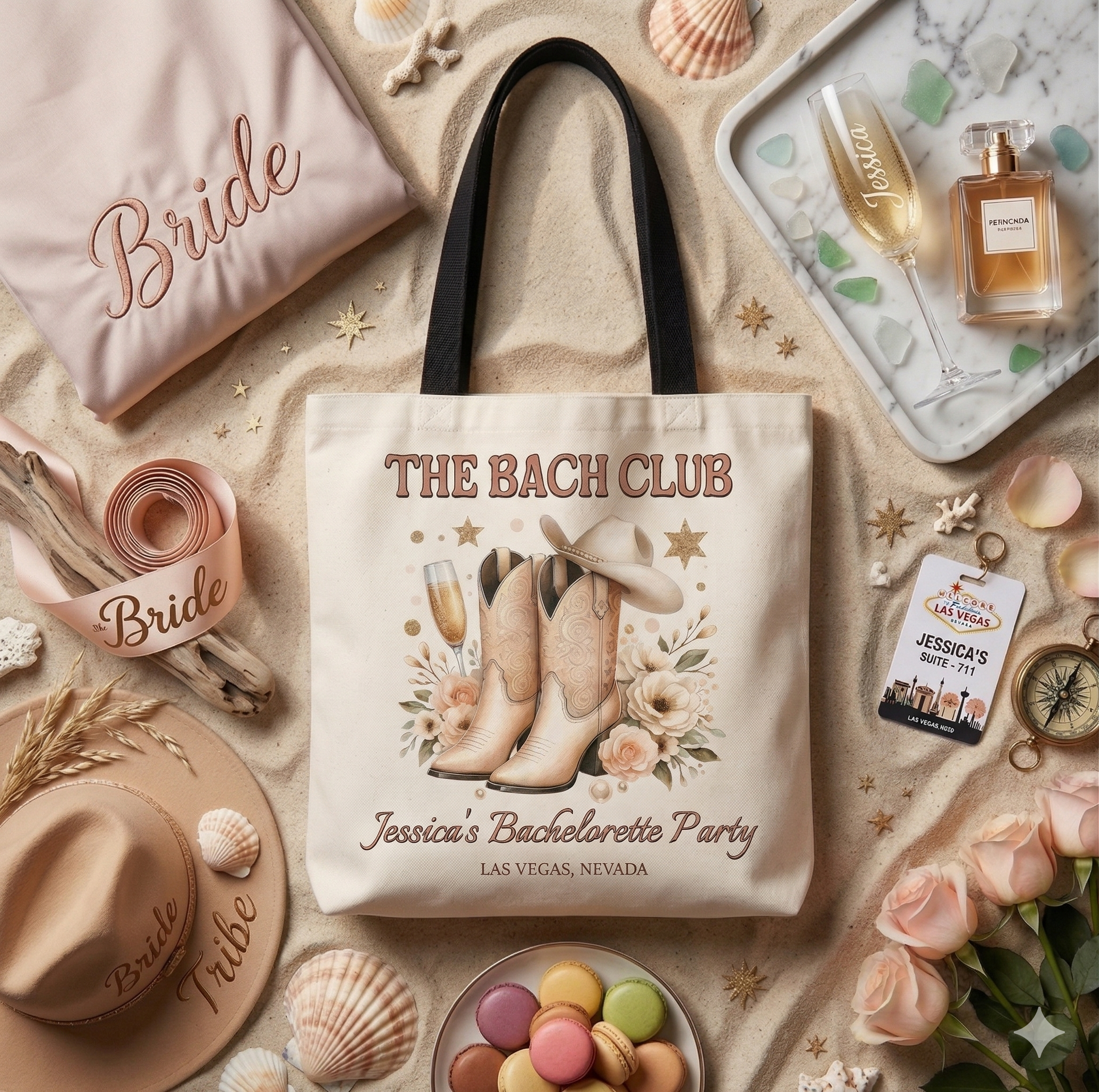 Custom Bachelorette Tote – The Bach Club Bag with Name & Location ...