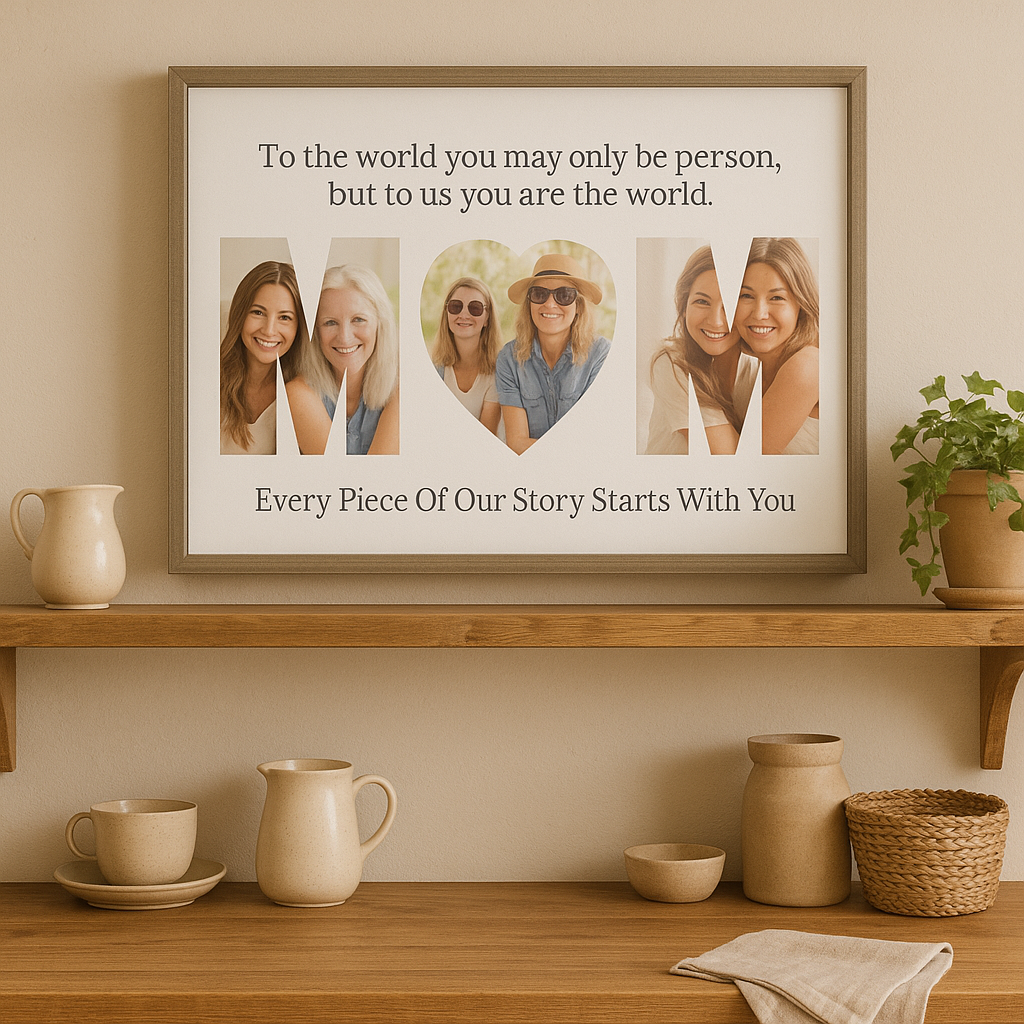Personalized “Dear Mom” Mother's Day Photo Framed Canvas