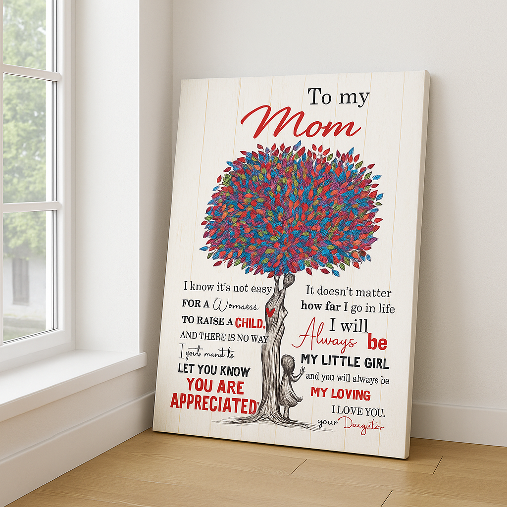 Wall Art -Celebrate Mom with this Colorful Tree of Love Canvas Print